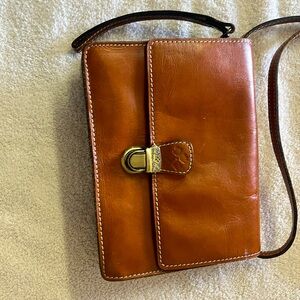 Patricia Nash Lanza Leather Crossbody Bag and Wristlet Clutch